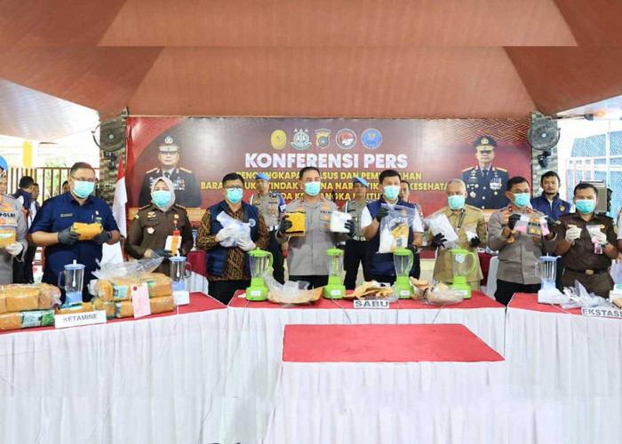 Polda Babel Ungkap 165 Kasus Narkotika, Sita Sabu 7,9 Kg hingga Ketamin 47,3 Kg