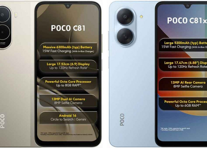 Poco C81 dan Poco C81x Resmi Meluncur, Layar 120Hz dan Baterai Besar Mulai Rp1,8 Juta