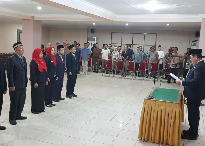 Bupati Beltim Lantik 4 Pejabat, Kamarudin Tekankan Kinerja Cepat dan Profesional