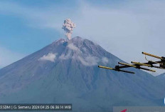 Alamai Erupsi Empat Kali, Abu Vulkanik Gunung Semeru Capai Ketinggian 1000 Meter