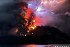 Tak Hanya Abu Vulkanik, Letusan Gunung Ruang Picu Fenomena Alam Kilatan Petir Vulkanik 
