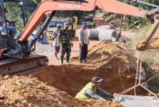 Satgas TMMD Ke-125 Kodim 0414 Belitung Lanjutkan Pembangunan Gorong-Gorong