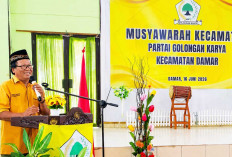 Harliandi Terpilih Aklamasi di Muscam Golkar Damar 2026, Sarjana: Kuningkan Kecamatan Damar