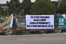 Spanduk Bertuliskan Bang Away Jangan Mundur Viral! PKB Belitung Belum Terima Surat Resmi