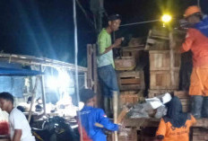 Sampah Pasar Tanjungpandan Capai 9 Ton Jelang Lebaran 2026
