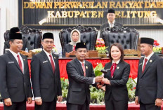 Vina Cristyn Ferani dan Hilman Jabat Pimpinan Sementara DPRD Belitung 