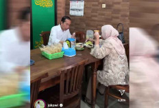 Jokowi Unggah Momen Santai, Makan Sate di Kartasura Bersama Sang Istri