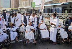 Cuaca Panas Makkah: Petugas Ingatkan Jemaah Calon Haji Gunakan payung Saat Keluar