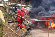 Gudang di Desa Bantan Terbakar, Hanguskan 2 Motor dan 3 Mesin Robin 