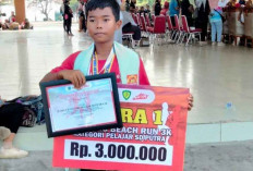 Siswa SDN 41 Tanjungpandan Sabet Medali Emas Belitung Beach Run 2024