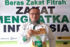 BAZNAS Belitung Salurkan 400 Karung Beras Zakat Fitrah untuk Masyarakat