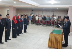 Bupati Beltim Lantik 4 Pejabat, Kamarudin Tekankan Kinerja Cepat dan Profesional