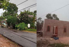 Hujan Angin Robohkan Tiang Listrik di Mempaya dan Rusak Rumah di Kampung Baru