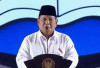 Prabowo Tak Kuasa Menahan Tangis Saat Umumkan Kenaikan Gaji Guru di Velodrome