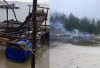 Ponton Tambang Timah Ilegal Pantai Ulim Dibakar, Polres Belitung Selidik Motif